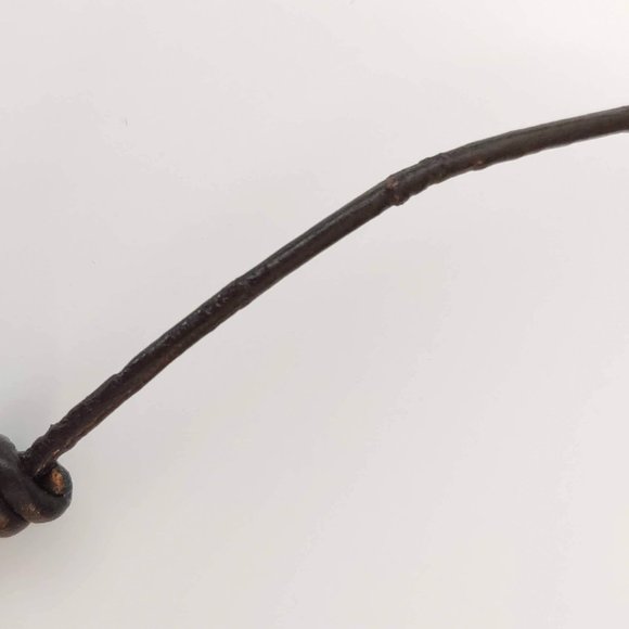 Turquoise and silver necklace on cording - Picture 8 of 8